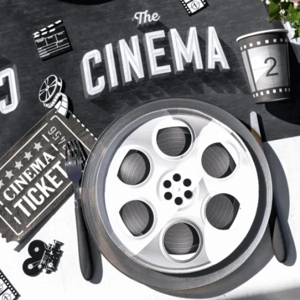 Best 10 Assiettes Anniversaire En Carton F Tes Cin Ma 22.5 Cm Theme Cinema