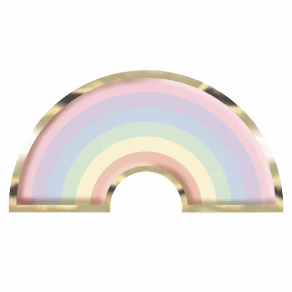 Clearance 8 Assiettes Arc En Ciel Pastel 28Cm Theme Deco Pastel