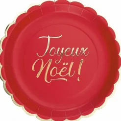 Badaboum 8 Assiettes Carton Rouge Joyeux No L Best