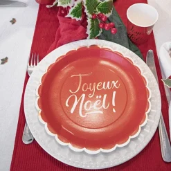 Badaboum 8 Assiettes Carton Rouge Joyeux No L Best