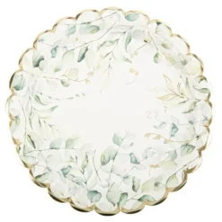 New 8 Assiettes En Carton Vegetal Sauce Green Theme Eco-Responsable