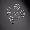 Badaboum 25 Coeurs Argent S Entrela S Pour Boites Drag Es