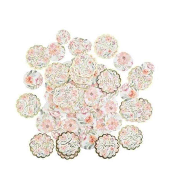 Online 100 Confettis De Table Dahlia Blanc Et Pastel Theme Deco Pastel