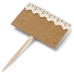 New 10 Etiquettes Sur Pic Kraft Et Dentelle Theme Dentelle