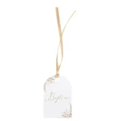 Discount 10 Etiquettes Theme Bapt Me Pampas Fleurs De Coton Theme Bapteme