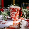 Badaboum 8 Gobelets En Carton Theme Poppy Coquelicot