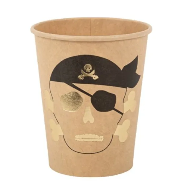 Sale 8 Gobelets En Carton Theme Pirate Theme Cinema