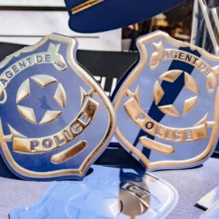 Badaboum 8 Invitations Badge Police