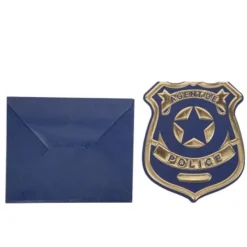 Badaboum 8 Invitations Badge Police