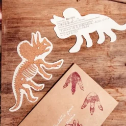 Badaboum 4 Invitations Dinosaure Avec Enveloppe