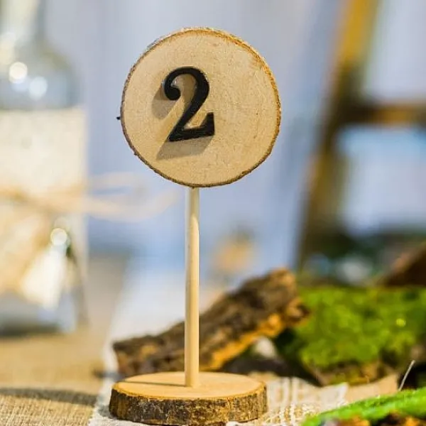 Badaboum 10 Marque Tables Rondins De Bois Avec Chiffre New