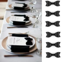Badaboum 6 Noeuds Papillon Noir Deco Mariage New