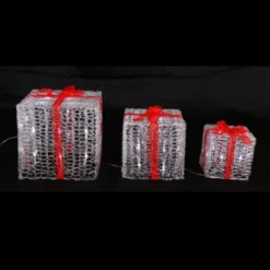 Badaboum 3 Paquets Cadeaux Lumineux Solaire De Noel 60 Led Discount