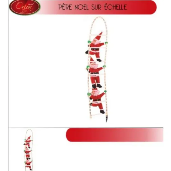 Badaboum 3 Peres Noel Sur Echelle Lumineuse Sale