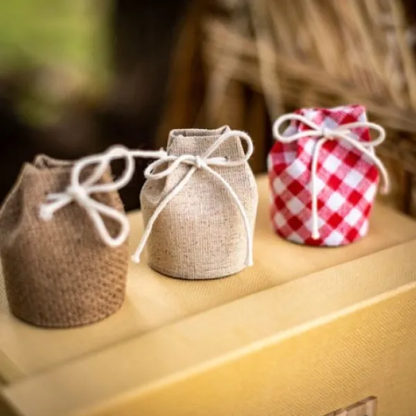 Sale 4 Pochons En Jute Naturel Theme Jute