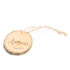 Hot 4 Rondins De Bois Marque Place Amour Theme Bapteme