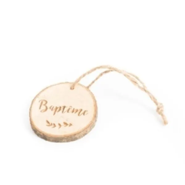 New 4 Rondins De Bois Marque Place Bapt Me Theme Bapteme