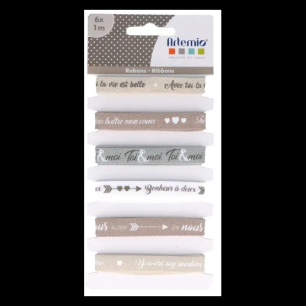 Badaboum 6 Rubans Imprim S Texte Amour