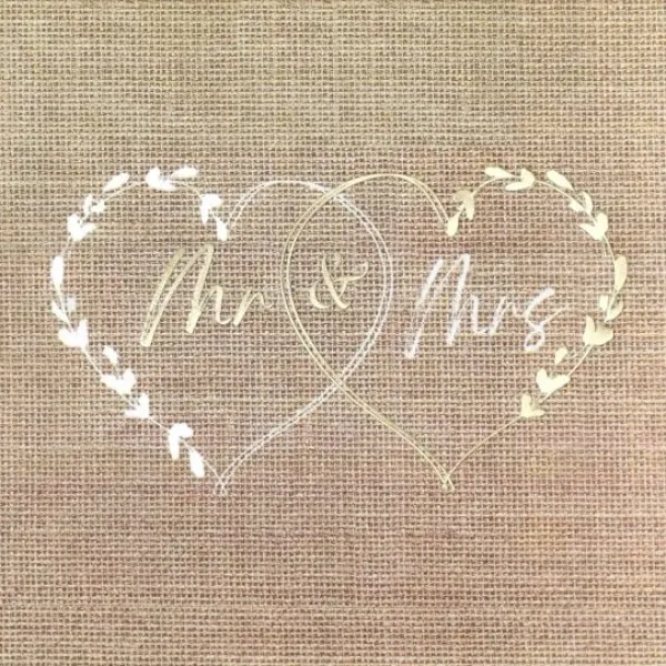 Badaboum 20 Serviettes En Papier Mariage Naturel 33 Cm X 33 Cm