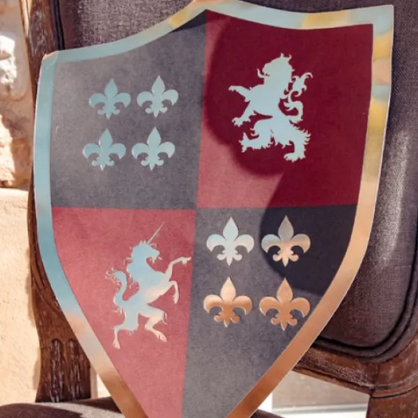Badaboum 4 Sets De Table Bouclier Chevalier