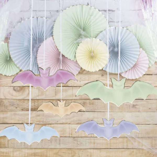 Outlet 5 Suspensions Chauves Souris Halloween Pastel Theme Deco Pastel