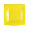 New Assiette Carr E Plastique Jaune R Utilisable 18Cm X 12 Pi Ces Theme Eco-Responsable