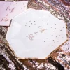 Badaboum Assiette Carton Rose Evjf X 8 Pi Ces