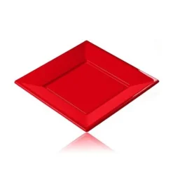 Badaboum Assiette Dessert De Noel Carr En Plastique Rigide X 12 Pi Ces