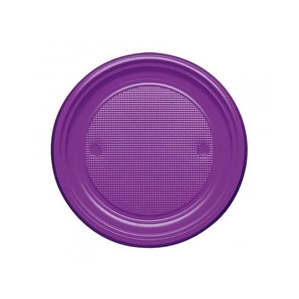 Badaboum Assiette Dessert En Plastique Ronde 17Cm Couleur X 25 Pi Ces