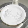 Hot Assiette En Carton Colombe 23Cm X 10 Pi Ces Theme Colombe