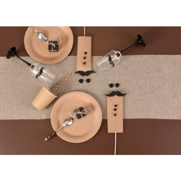 Badaboum Assiette En Carton Kraft Naturel 23Cm X 10 Pi Ces