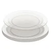 Clearance Assiette En Plastique Ronde R Utilisable Transparente X 6 Pi Ces Theme Eco-Responsable