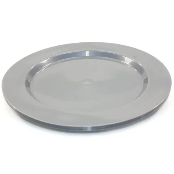Clearance Assiette En Plastique Ronde R Utilisable Grise X 6 Pi Ces Theme Eco-Responsable