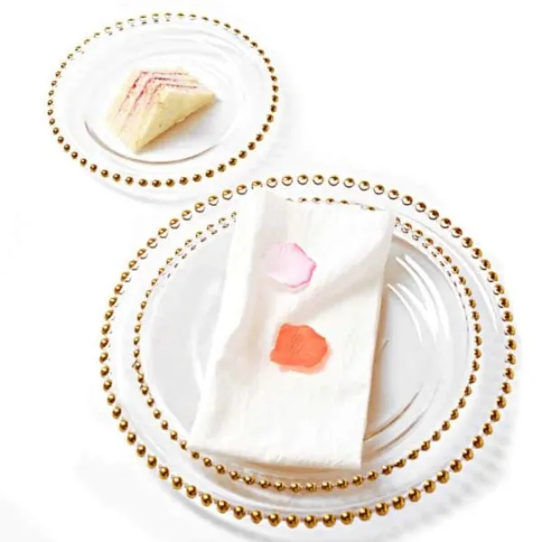 New Assiette Plastique Perle Or X 6 Pi Ces Theme Eco-Responsable