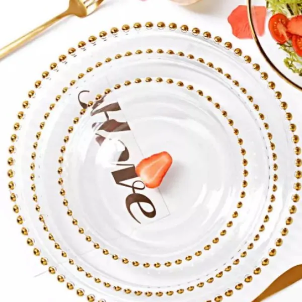 New Assiette Plastique Perle Or X 6 Pi Ces Theme Eco-Responsable