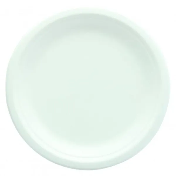 Outlet Assiette Ronde Blanche Canne A Sucre 23Cm X 25Pi Ces Theme Eco-Responsable