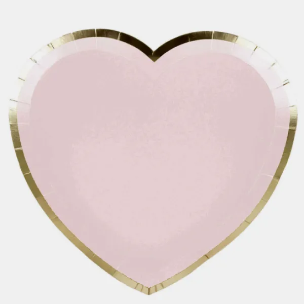 Best Assiettes 19 Cm C Ur Rose Pastel X 8 Pi Ces Theme Deco Pastel