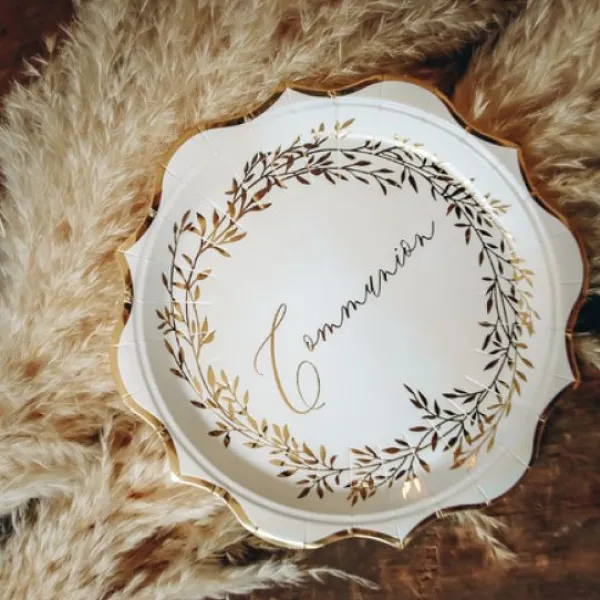 Online Assiettes En Carton Jolis Brins X 8 Pi Ces Theme Communion