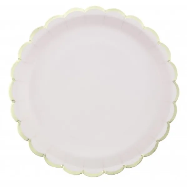 Discount Assiettes Festonn Es 23 Cm Pastel Assortis X 8 Pi Ces Theme Deco Pastel