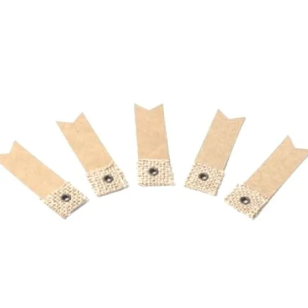 Badaboum Assortiment De 10 Etiquettes Lin Et Kraft Avec Lien