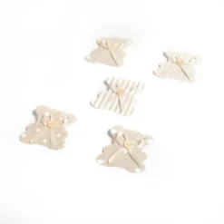 Badaboum Assortiment De 10 Etiquettes Ourson Lin Et Blanc