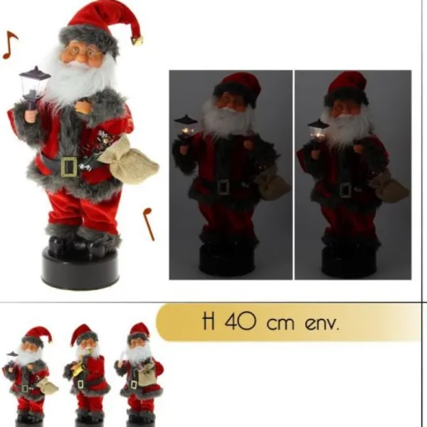 Badaboum Automate Du Pere Noel Avec Costume Rouge Et Gris Sale