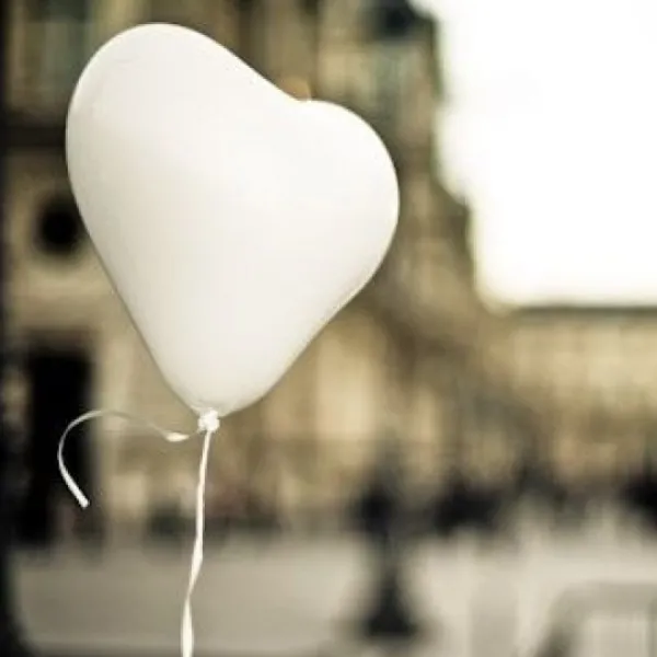 Badaboum Ballon Gonflable Coeur Blanc 45 Cm X 3 Pi Ces