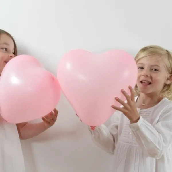 Badaboum Ballon Gonflable Coeur Rose X 8 Pi Ces