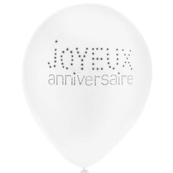 Best Ballon Gonflable Joyeux Anniversaire Blanc X8 Pi Ces Theme Joyeux Anniversaire