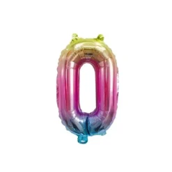 Outlet Ballon Mylar Chiffre 0 Iris Pastel 36 Cm Theme Deco Pastel