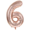 Badaboum Ballon Mylar Chiffre 6 Rose Gold 86Cm