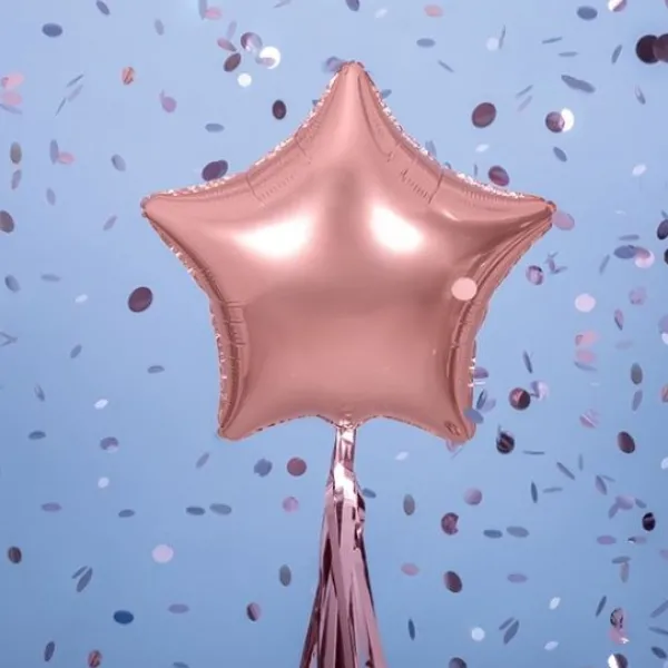 Badaboum Ballon Mylar Etoile Rose Gold 50 Cm