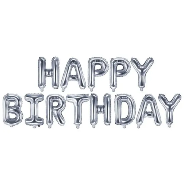 Outlet Ballon Mylar G Ant Happy Birthday Argent Theme Joyeux Anniversaire