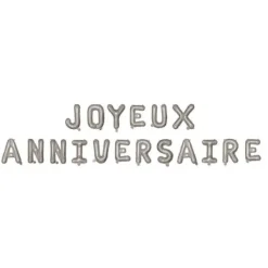 Clearance Ballon Mylar G Ant Joyeux Anniversaire Argent Theme Joyeux Anniversaire